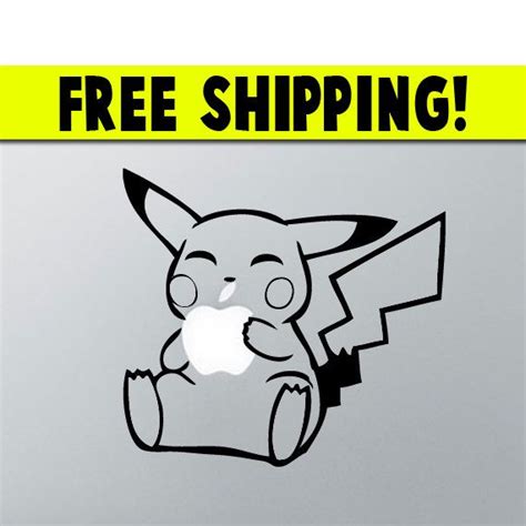 macbook pikachu pokemon vinyl decal sticker  happywallz  pokemon vinyl pikachu