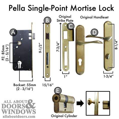 replace  pella single point mortise lock   pz  mm
