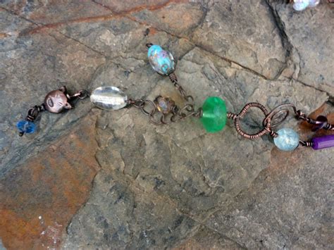 vashti necklace vintage glass swarovski crystal dyed jade beads