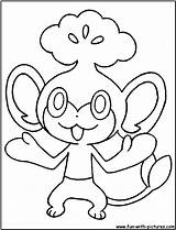 Pansage Pokémon sketch template