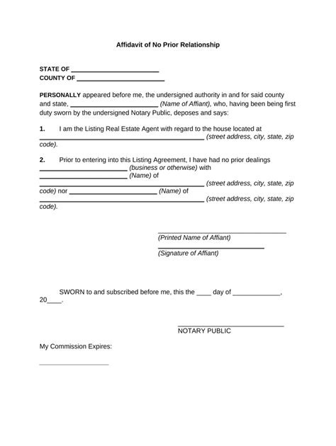 affidavit relationship form fill   sign printable  template
