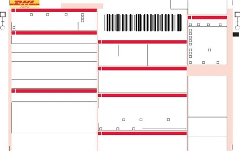 dhl waybill form fill  printable  forms