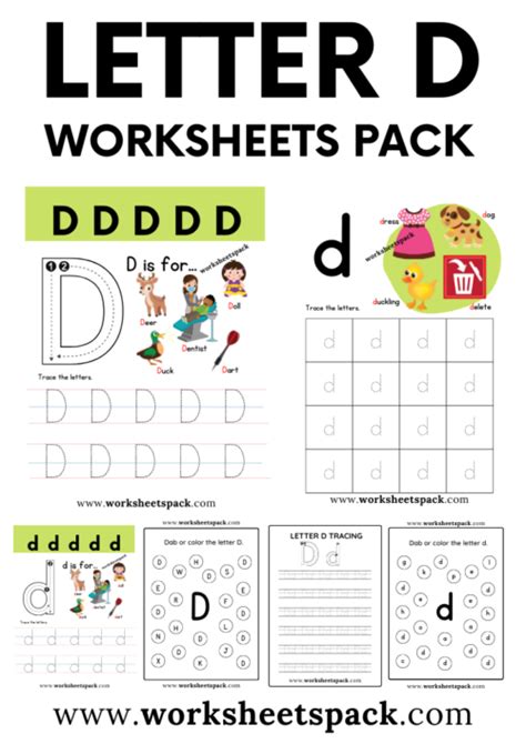 Free Letter D Printable Worksheets Worksheetspack