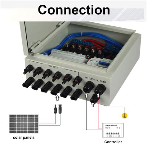 eco worthy solar combiner box fused pre wired  string  breakers surge protection buy