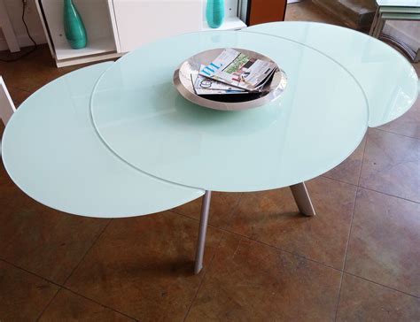 butterfly expandable  glass dining table expand furniture