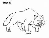 Wolf Cartoon Growling Draw Drawing Angry Marker Carefully Permanent Pen Lines Step Using Go After Over Make How2drawanimals Snarling sketch template
