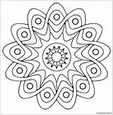 Pages Mandala Simple Coloring Kids Color Adults Print sketch template
