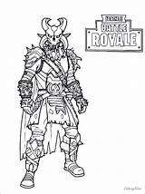 Fortnite Coloring Pages Printable Battle Ice King Royale Raven Drift Skins Characters Just Kids Night Twitter sketch template