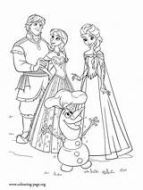 Coloring Elsa Anna Frozen Olaf Colouring Happy Kristoff Pages Printable Disney Movie Sheets Print Ana Kids Sheet Book Kleurplaat Colour sketch template