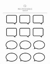 Speech Bubbles Printable Templates Printables Bubble Mini Clipart Blank Thought Cliparts Clip Library Board Pages Shrinky Designs Choose Web Favorites sketch template
