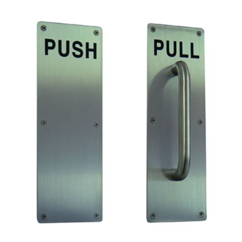 Emro Door Push Pull Plate W Handle C12222 C12223 Stainless Steel