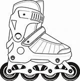 Roller Skates Contour Vector Drawing Extreme Sports Skate Preview Getdrawings sketch template