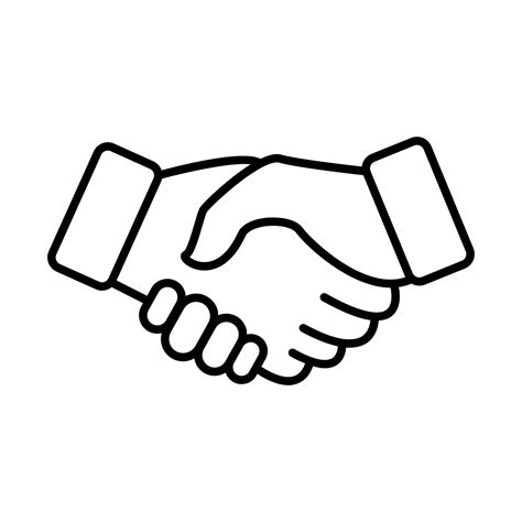 vector  handshake icon deal symbol  vector art  vecteezy