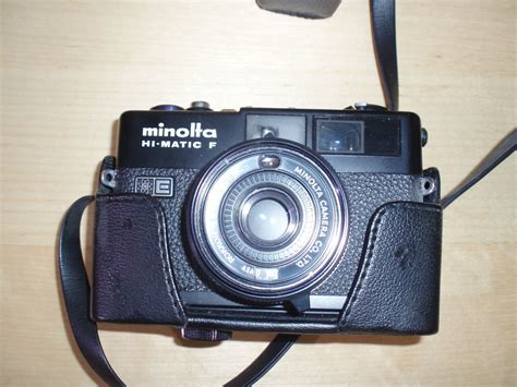 rare black minolta  matic  fujifilm instax mini rangefinder camera rare