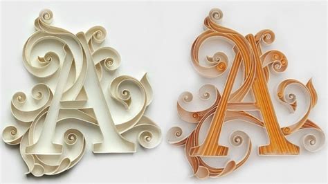 alphabet letters  paper quilling   paper