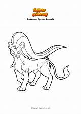 Pokemon Pyroar Supercolored Vibrava sketch template