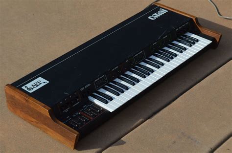 matrixsynth vintage arp omni  keyboard synthesizer overhauled  led sliders