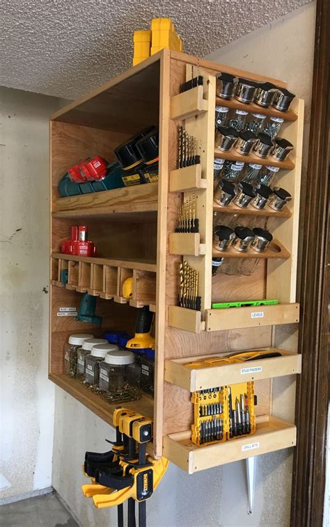 spice rack  screws  charger station diy garage