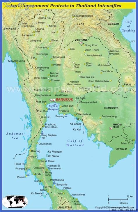 thailand map toursmapscom