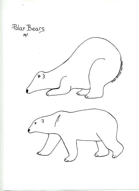 polar bear template bears pinterest bear template polar bear
