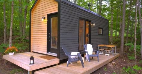 open concept tiny house  clever custom furniture