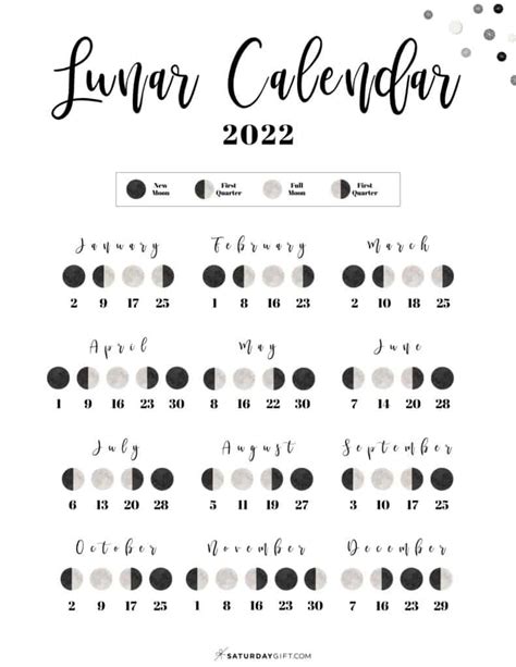 lunar calendar printable printable calendar