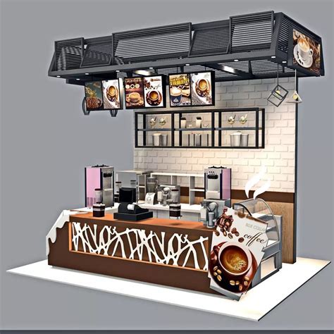 exquisite xm coffee kiosk design  shopping mall