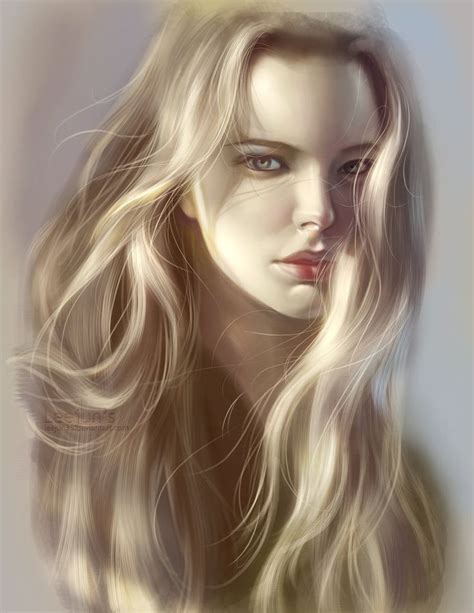 hair digital art girl portrait female character inspiration