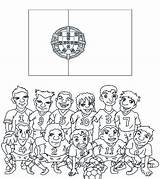 Portugal Pages Coloring Cup Team Coloringpagesonly Flags sketch template