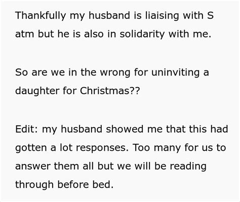 Woman Thinks Mom Is Wrong For Uninviting Her From Christmas Because Of