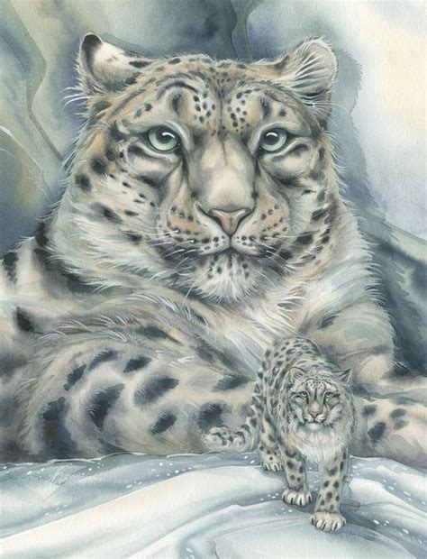 Fantasy Dimentions Cat Artwork Cat Art Snow Leopard