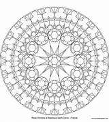 Coloring Window Rose Pages Saint Denis North Mandalas Mandala Stained Glass Disegni Color Church Adult Colorare Da Colouring Printable Pattern sketch template