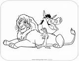 Simba Timon Pumbaa Disneyclips sketch template