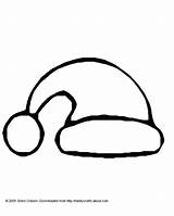 Hat Santa Coloring Template Christmas Printable Pages Outline Clipart Elf Drawing Templates Colouring Kids Print Hats Color Noel Claus Clip sketch template