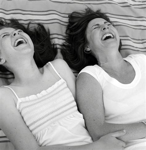 mother and daughter laughing photograph by michelle quance