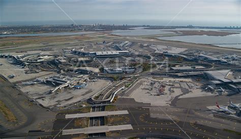 john  kennedy international airport  york city  autumn aerial