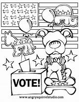 Coloring Election Pages Voting Congress Printable Getcolorings Vote Dog sketch template
