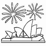 Opera Coloring House Australia Sydney Harbour Bridge Pages Sidney Celebration During Kids Getcolorings Printable Popular Colorings Print Drawing sketch template