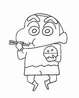 Chan Shin Crayon Dibujo Shinchan Kleurplaat Kleurplaten Coloringhome Obesidad Sinchan Chin Obesida Cartoon sketch template