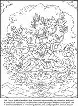 Coloring Pages Goddess Book Printable Dover Publications Compassion Coloriage Color Tara Goddesses Para Tibetan Colouring Adult Doverpublications Sheets Long Green sketch template