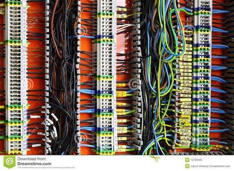 color wires stock image image  switch servers mainframe