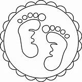Baby Footprints Footprint Coloring Printable Clipart Template Pattern Svg Foot Print Cliparts Clip Pages Stamp Digi Getdrawings Library Getaway Color sketch template