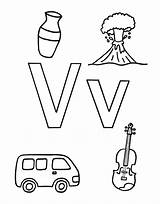 Vv Alphabet Pages Beings sketch template