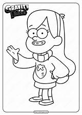 Gravity Coloring Falls Mabel Printable Pasifica Cute sketch template