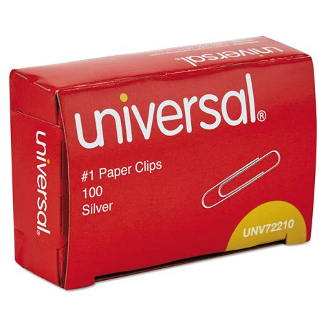 universal paper clips small   silver  clipsbox  boxes
