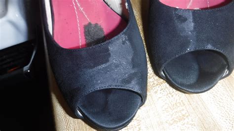 fucking well worn black suede peep toe heels 16 pics xhamster