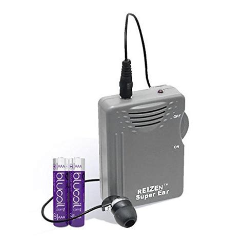 reizen loud ear db gain personal amplifier   extra blucoil aaa batteries  bundle