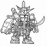 Gundam Musha sketch template