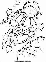 Espace Coloriages Enfants Maternelle Colorier Malvorlagen Weltall Espacio Ausmalen Univers Kleurprent Kinder Ruimte Thème Fusées sketch template