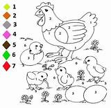 Number Color Chicken Numbers Preschool Funnycrafts Zdroj Pinu Activities Kindergarten Coloring Vezi Site sketch template